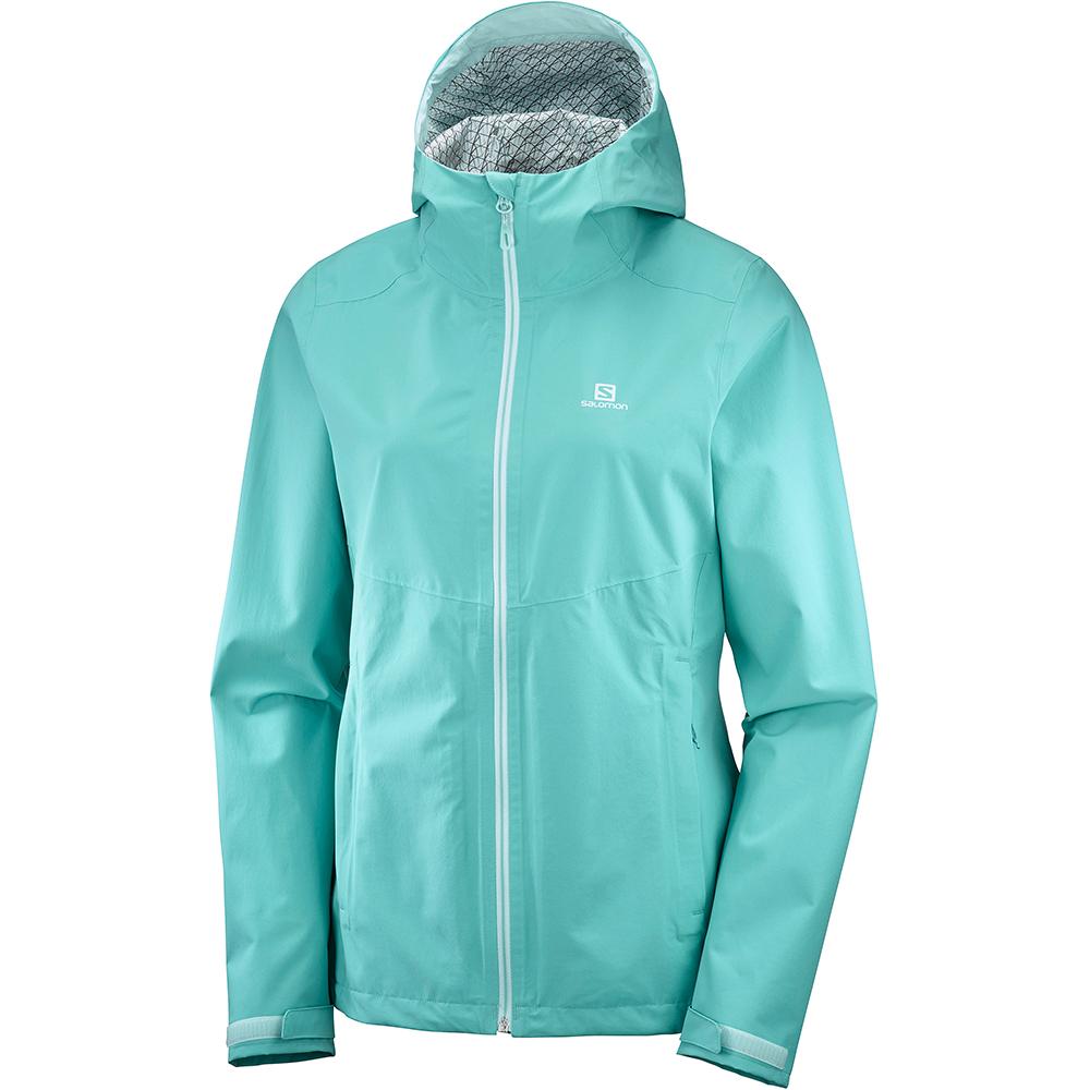 Chaquetas Salomon Mujer Turquesa - Salomon Argentina LA COTE FLEX 2.5L JKT W,740215-HSI